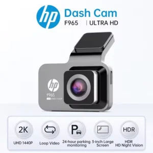 HP car camera F965 dash cam camera 2k UHD night vision WiFi video loop video parking monitoring car dashcam auto dashcam 1440P