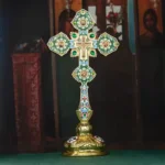 HTISOK Eastern Orthodox Metal Church Altar Decoration Jesus Cross Church Decoration and Home Ornaments Worship Mass Prayer Items
