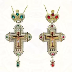 HTISOK Orthodox Cross Necklace Jesus Crucifix Pendants Gold Chain Religious Jewelry Ð¿ÑÐ°Ð²Ð¾ÑÐ»Ð°Ð²Ð½ÑÐ¼ ÐºÑÐµÑÑÐ¾Ð¼