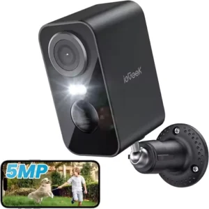 ieGeek 5MP WiFi Outdoor Surveillance Camera Wireless 5200 mAh Battery , PIR Motion Detection, Colourful Night Vision