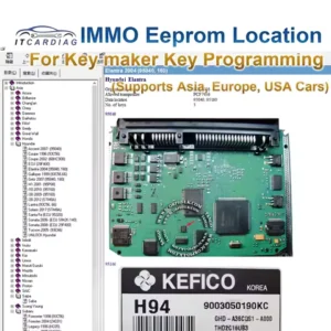 IMMO off EEPROM Location Software for Key Maker Key Programming Show Original Allowed Transponder Data location Number of Keys