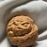 Iron Walnut Toad Head Golden Toad Peach Stone Fine Carving Pure Handmade Exquisite Carving Wen Play Attract Wealth Hand Piece