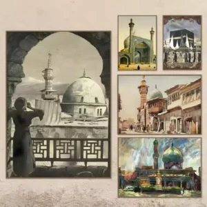 Islamic Classic Architecture Posters Mosque Religious Castle Modern Prints Canvas Painting Wall Pictures Home Living Room Decor