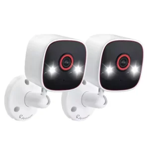 Jennov 2PCS Indoor/Outdoor Cameras 1296P Pet Camera WiFi Camera Baby Monitor Color Night Vision 2-Way Audio for Home Security