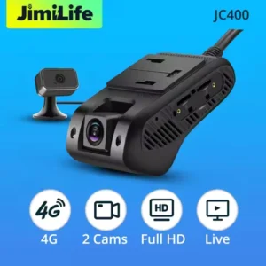Jimi JC400 4G Dash Cam With Live Stream Dual Vehicle Camera Wifi Hotspot Multi-alarms GPS Tracking Car DVR Recorder Free APP Web