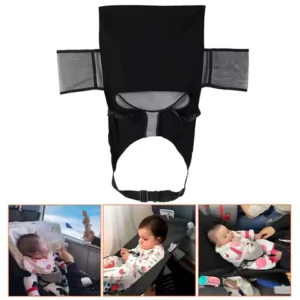 Kids Airplane Seat Extender Baby Pedals Bed Portable Breathable Flying Bed Travel Foot Rest Hammock With Side Pocket Sleep Crib