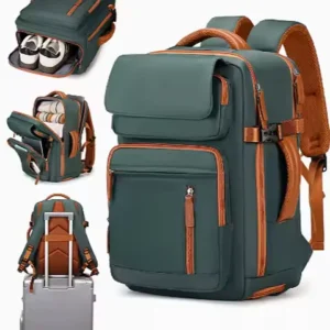 Ladies' Travel Backpack with Shoe Compartment Suitable for 15.6-inch Laptop, Adjustable Shoulder Strap Backpack