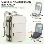 Large Travel Backpack Storage Vacuum Compression Bags with Pump, Waterproof Vacpack Backpack Women Men Business Vacuum Backpack