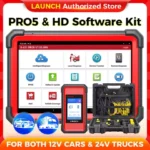 LAUNCH X431 Heavy Duty Software Kit & PRO5 Smartlink Car Diagnstic Tool Truck Scanner 12V 24V Gasoline Diesel Automotive X-431