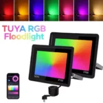 LED RGB Floodlight TUYA Smart Control Spotlight RGBCW WIFI Dimmable Garden Lights IP65 Outdoor Multicolor Landscape Floodlight