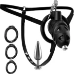 Male Chastity Cock Cage with Anal Butt Plugs Adjustable chastity belt in 3 sizes Penis Cage BDSM Bondage Adult Sex Toys For Man