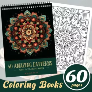 Mandala Adult Coloring Book 60 Pages Creative Coloring Book Brilliant Stress Relieving Art Pencil Colored Coloring Drawing Book