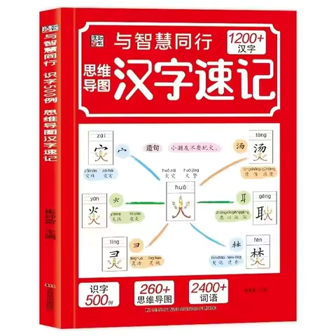 Mind Map Chinese Characters, 1200 Words. Elementary School Students Recognize Chinese Characters with Radical Parts Libros Livro