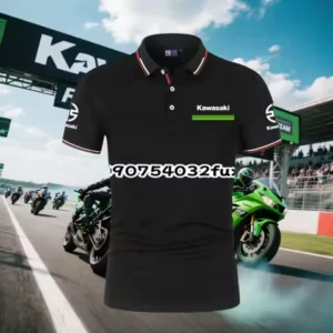 MOTO Kawasaki Logo Racing Teams Men Polo Shirt Summer Short Sleeve Casual Male Polos T-shirt 2026 New Fashion Man Clothes Tops
