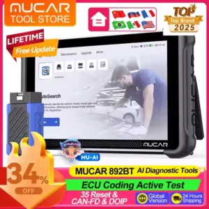 MUCAR 892BT Diagnostic Tools Full System OBD2 Scanner With BI-Directional ECU Coding 35 Reset Lifetime Free Update Car Scan Tool