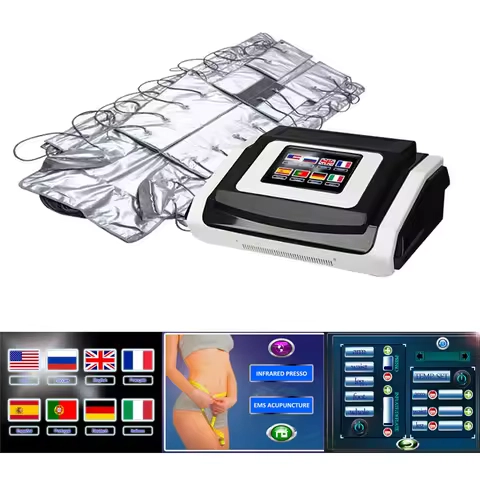 Multi-function 3 in 1 Air Pressure Suits Pressotherapy Body Slimming Machine Fat Burning Sauna Suit Lymphatic Drainage Machine