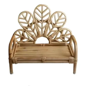 Natural Rattan Newborn Prop Knitted Bassinet All Season Photography Eco Friendly Baby Cradle with Removable Pad Studio