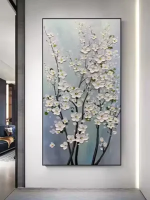 New Handmade Knife Flower Oil Painting Large Size 100% Handpainted Oil Painting On Canvas Wall Art Picture Home Decoration