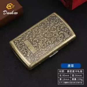 New retro pattern cigarette box 12 pack portable Men flip up Metal Pressure Resistant Moisture Proof Cigarette case Smoking Tool