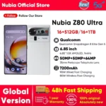 nubia Z80 Ultra 2025 New Version 1.5K 144Hz Display Snapdragon 8 Elite Gen 5 90W Fast Charge 7200mA Original Authentic Smartphon