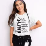Nurse Quote T-shirts Essential Nurse Tee Short Sleeve Women Men Crewneck Nurses Gifts Fashion Medical Staff Nurse Tees