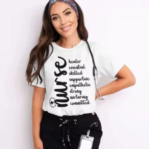 Nurse Quote T-shirts Essential Nurse Tee Short Sleeve Women Men Crewneck Nurses Gifts Fashion Medical Staff Nurse Tees