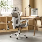 Office Computer Desk Chair, Ergonomic High-Back Mesh Rolling Work Swivel Chairs with Wheels, Grey