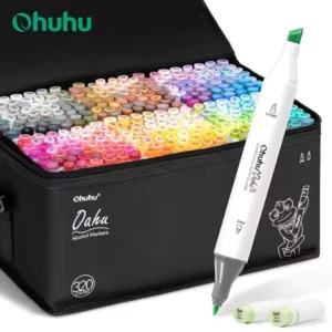 Ohuhu Oahu 320 Colors Marker Pen Set Alcohol Art Markers Dual Tips Felt Pen Sketching Drawing Graffiti Manga School Art Supplies