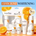 Orange Vitamin C Brightening Travel Kit 5-Piece â Hydrating Radiance-Boost Skincare Set for Fast Glow & Daily Moisture