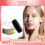 OUHOE Advanced Snail Face Cream Whitening Repair Soothes Red Sensitized Skin Moisturize Anti Aging Snail Mucin Facial Care Cream