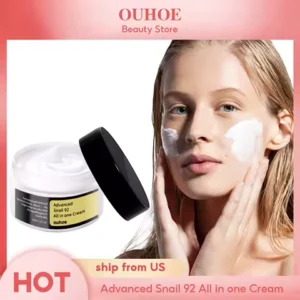 OUHOE Advanced Snail Face Cream Whitening Repair Soothes Red Sensitized Skin Moisturize Anti Aging Snail Mucin Facial Care Cream