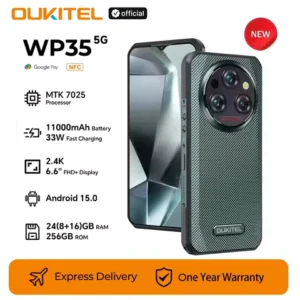 Oukitel WP35 Rugged Smartphone, Android Mobile Phone, NFC Cell Phone, 5G, 11000mAh, 24GB(8+16) + 256GB, 108 MP Camera, MTK 7025