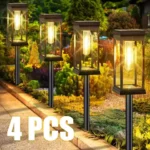 Outdoor Solar Path Lights Waterproof Garden Lighting for Patio Lawn Walkways Driveways Warm Landscape Lights