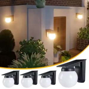 Outdoor Solar Wall Light IP65 Waterproof Adjustable Brightness LED Garden Lights for Patio Gate Door Yard Decor Wall Lamp