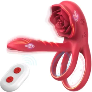 Powerful Rose Vibrating Cock Ring Vibrator Penis Sleeve Sucking Stimulator G-spot Erection Ring Clitoral Couples Adult Sex Toy