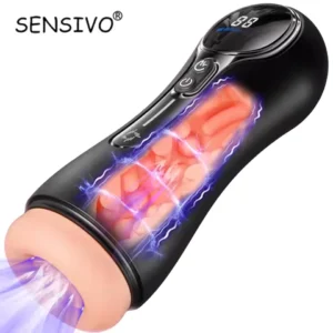 Realistic Vagina Automatic Male Sucking Masturbator with LED Display Pocket Pussy 9 Vibration Penis Massager Adult Sex Toys 18