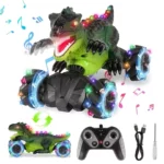 Remote Control Dinosaur Car, Stunt Racing Toy, 2.4G RC, Indoor and Outdoor Play