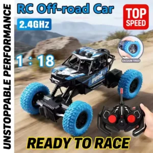 Remote Control Off-Road Climbing Car 1:18 For Kids High Speed Flashing Lights Rechargeable Toy Vehicle Gifts For Boys And Girls