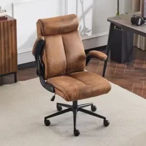 Rolling Ergonomic Office Desk Chair with Padded Flip-up Arms, 360Â°Swivel High Back Executive Computer Chair with Wheels