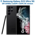 Samsung Galaxy S22 Ultra 5G Smartphone 6.8-inch S908U 8K Quad Camera 108 MP Screen Unlock Phone S22U 5000 mAh US Version Unlock
