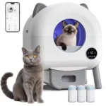 Self-Cleaning Litter Box, Automatic Cat Litter Box Robot with APP Control and Safety Protection for Multiple Cats