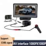 Simple installation of 4.3-inch 5-inch car monitor reversing image camera forward-looking rear-looking 12-24V universal
