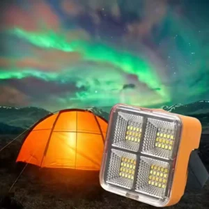 Solar Camping Light Work Light Rechargeable 1200mah High Capacity Battery LED Spotlight Emergency Magnetic Tent Floodlight