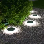 Solar Ground Light Outdoor Waterproof Disk Pathway Lights for Yard Garden Walkway Deck Patio Landscape Lawn Driveway