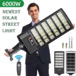 Solar Street Light Outdoor Dusk to Dawn Solar Lights 5000mah Outdoor with Remote Control Solar Parking Lot Lights for Courtyard