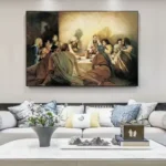 The Last Supper Da Vinci Famous Oil Painting on Canvas Jesus Religious Posters and Prints Wall Picture for Living Room Decor