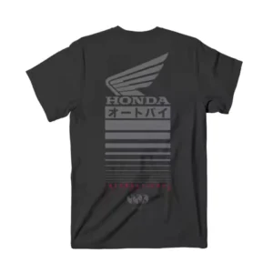 The Racing Man's T-shirt From The Retro Motorcycle Series Features A Loose-necked Short-sleeved Hip-hop Tops Honda Non-wing Tee