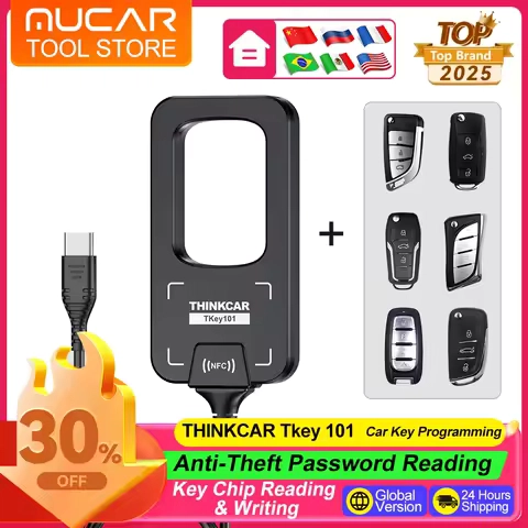 THINKCAR Tkey 101 Car Key Programmer With 6 Keys Frequency Detection Car Remote Control Key Tools For THINKCAR 689BT MUCAR 892BT