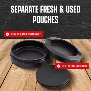 Tobacco Storage Box Metal 72mm Container Storage Travel Portable Tin Snus Cans Aluminum Black Color 3 Layers Snuffbox for Snus