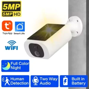 Tuya Wifi Solar Bullet Camera Outdoor 5MP Waterproof Battery Powered CCTV Surveillance Security Camera Wireless 2 Way Audio